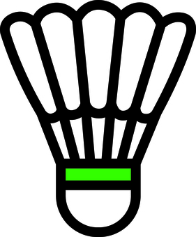 緑のシャトルコックです。 シャトルコック,シンプル,バドミントン,羽根,スポーツ,打ち合い,競技,サーブ,緑のイラスト素材