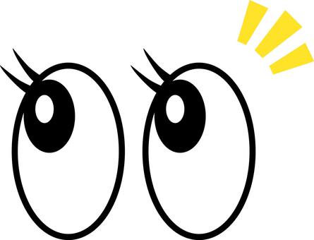 目　シンプル　あしらい付き3 目,注目,ポイント,アイコン,シンプル,気づき,あしらい,マーク,驚き,発見のイラスト素材