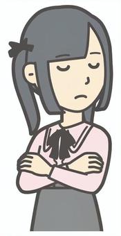  地雷系女子-112-バスト 無視,地雷系,女性,女の子,ツインテール,人物,かわいい,バストアップ,上半身,挿絵のイラスト素材