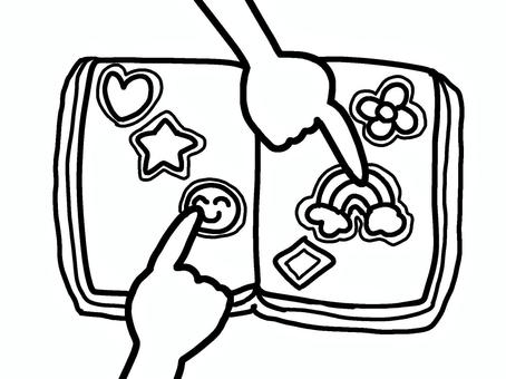 シール交換 シール交換,平成,シール帳,手描き,シールのイラスト素材