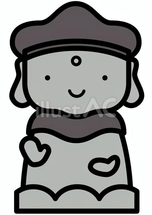 お地蔵様-2c お地蔵様,地蔵,地蔵菩薩のイラスト素材