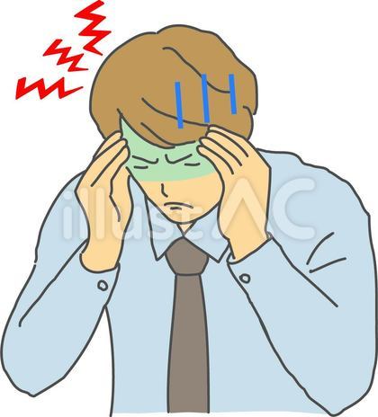 頭痛で悩む男性