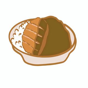 カツカレー カレー,カレーライス,料理,スパイス,カレールー,ターメック,辛い,素材,食べ物,ご飯のイラスト素材
