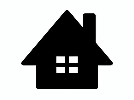 シンプルホームアイコン１（黒） ホーム,マイページ,uiアイコン,シンプル,黒のイラスト素材