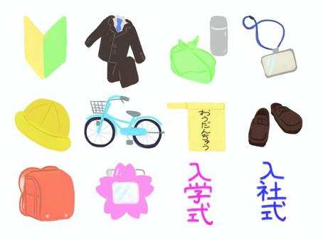 Illustration, spring, event, entrance ceremony, 
