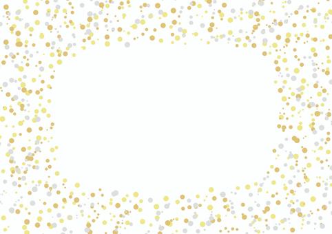 金銀銅のドットフレーム ドット,水玉,玉,丸,円,飾り,装飾,デコレーション,イベント,パーティーのイラスト素材