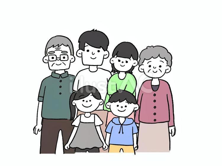 いろいろな家族4 家族,ファミリー,子どものイラスト素材
