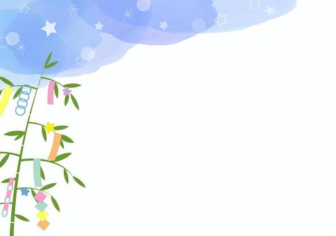 Watercolor Tanabata frame, JPG, PNG and AI Watercolor Tanabata frame, tanabata, frame, background, JPG, PNG and AI