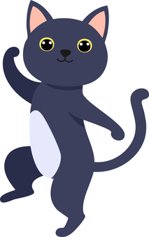 得意気な黒猫 猫,黒猫,保護猫,野良猫,ペット,動物,生き物のイラスト素材