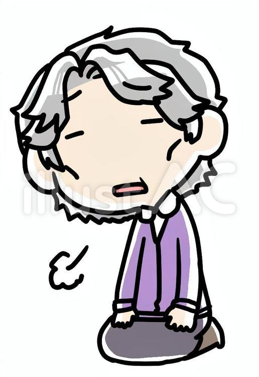 やつれているおばあさん やつれている,おばあさん,祖母のイラスト素材