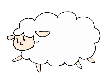 羊 動物,羊,可愛い,もふもふ,シンプルのイラスト素材