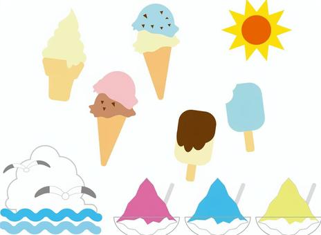 Illustration, summer, sweets, red, 
