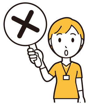  訪問看護師女性(黄)-245-バスト バツ,訪問看護師,看護師,女性,医療,病院,介護,ナース,在宅看護,クリニックのイラスト素材