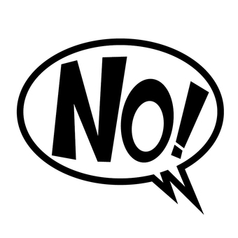 NO01_1cセリフ no,セリフ,吹き出し,漫画,モノクロのイラスト素材