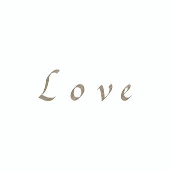 Love カリグラフィー（グレージュ） love,カリグラフィー,calligraphy,手書き,文字,ロゴ風,英字,英語,シンプル,メッセージカードのイラスト素材