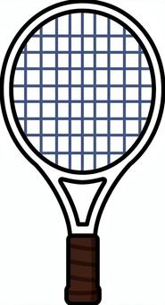 白のテニスラケットです。