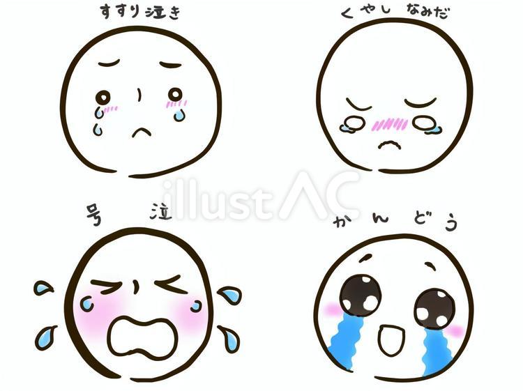 泣き顔 人物,顔,表情のイラスト素材