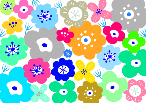 北欧風の花1 北欧,花,植物のイラスト素材