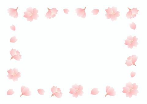 桜の花の春のフレーム、桜イラスト素材01 桜の花の春のフレーム、桜イラスト素材01 春,桜,水彩,さくら,フレーム,背景,入学式,入学,花,新生活のイラスト素材