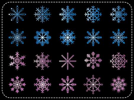 雪の結晶■雪の結晶イラストセット・冬 雪の結晶,アイコン,冬,クリスタル,飾りのイラスト素材
