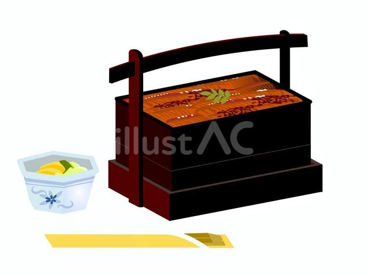 土用鰻 うな重,おかもち,出前のイラスト素材