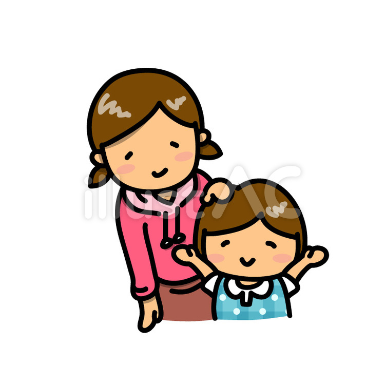 妹をはげますお姉ちゃん きょうだい,姉,あねのイラスト素材