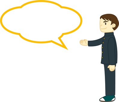 Boy and speech bubble, , JPG, PNG and AI