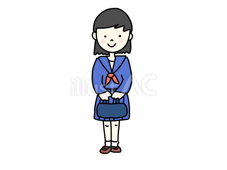 高校生女子　リクエスト 挿絵,生徒,手描き風のイラスト素材