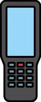 グレーのハンディ端末です。 グレーのハンディ端末です。 在庫管理,シンプル,倉庫,作業,物流,機械,モバイル,バーコード,スキャン,ハンディのイラスト素材