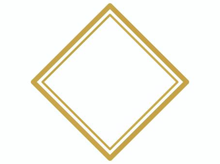 シンプルな四角形のフレーム10（金） フレーム,枠,ゴールド,金色,シンプル,四角形,長方形,額,アイコン,マークのイラスト素材