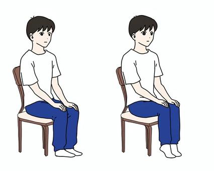 かかと上げ体操　背景なし 体操,かかと上げ,踵上げ,踵,かかと,運動,自主トレ,自主トレーニング,エクササイズ,リハビリのイラスト素材