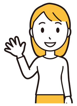  ロングヘア女性(黄)-408-バスト