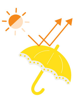 Illustration, parasol, sun, sunlight, 