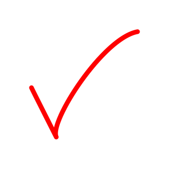 チェックマーク　手描き　サイン チェック,チェックマーク,レ点,赤,確認,完了,済み,サイン,手描き,手書きのイラスト素材