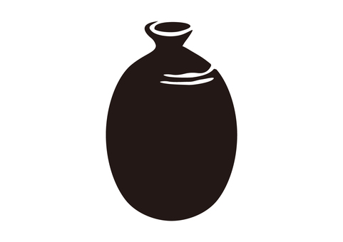 徳利シルエット 徳利,日本酒,酒,飲食店,黒,居酒屋,白,晩酌,和食,日本食のイラスト素材