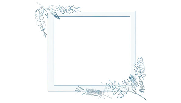 Illustrated botanical frame material, , JPG và PNG