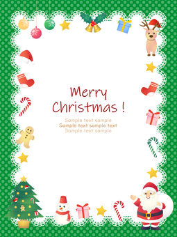 クリスマスの背景、フレーム64 クリスマス,フレーム,背景,サンタクロース,ツリー,サンタ,水彩,手描き,かわいい,トナカイのイラスト素材