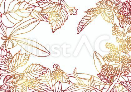 植物の枠 背景画像