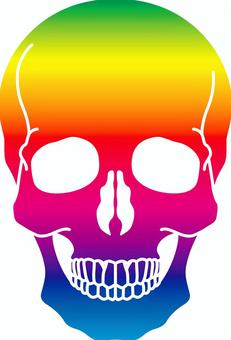 Skull _ rainbow color, , JPG, PNG and AI