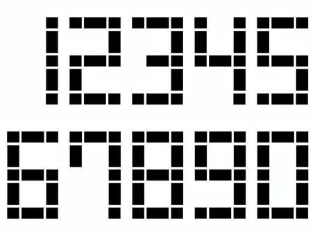 デジタル風の数字 数字,デジタル,フォント,番号,ナンバー,素材のイラスト素材