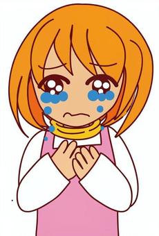 涙を流す新妻 涙を流す新妻 女性,涙,号泣のイラスト素材