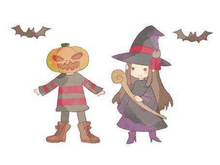 魔女とカボチャ