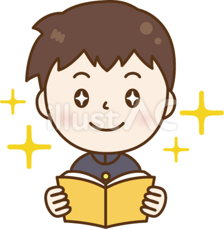読書する学生服の男性G 学生,読書,男性のイラスト素材