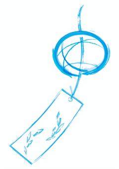 Wind chime line drawing watercolor style, JPG, PNG and EPS Wind chime line drawing watercolor style, wind chimes, summer, a poetry, JPG, PNG and EPS