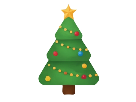 たくさんの飾りがついたクリスマスツリー クリスマスツリー,クリスマス,冬,オーナメント,飾り,イラスト,透過,木,樹,樹木のイラスト素材