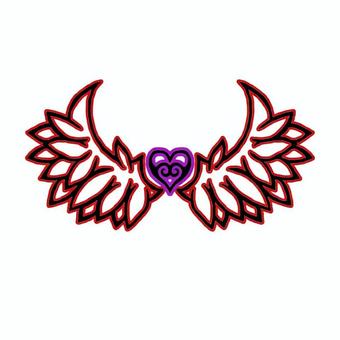 Heart Wings ハート,羽根,天使のイラスト素材