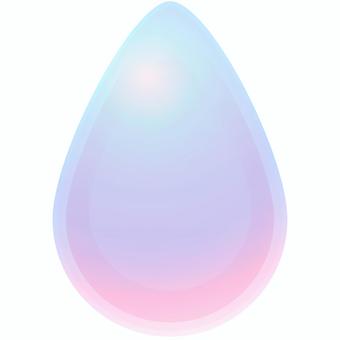 ドロップ（ブルーピンク） ドロップ,しずく,水滴,飾り,装飾,パーツ,きれい,グラデーション,美しい,潤いのイラスト素材