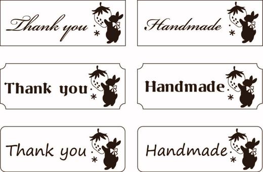 Tags for Hyde Maid Writers Rabbits and Strawberries, JPG and PNG Tags for Hyde Maid Writers Rabbits and Strawberries, rabbit, animal, hand made, JPG and PNG