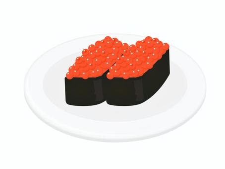 Sushi salmon roe, sushi, how much, shari, JPG and PNG