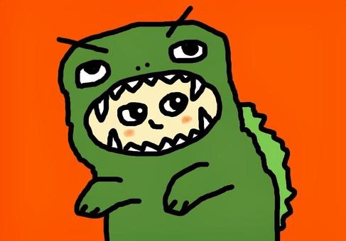 怪獣のかぶりもの 怪獣,かぶりもの,怪獣ショー,戦隊ショー,アルバイトのイラスト素材